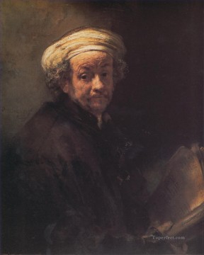 Rembrandt van Rijn Painting - Autorretrato como el apóstol Pablo Rembrandt